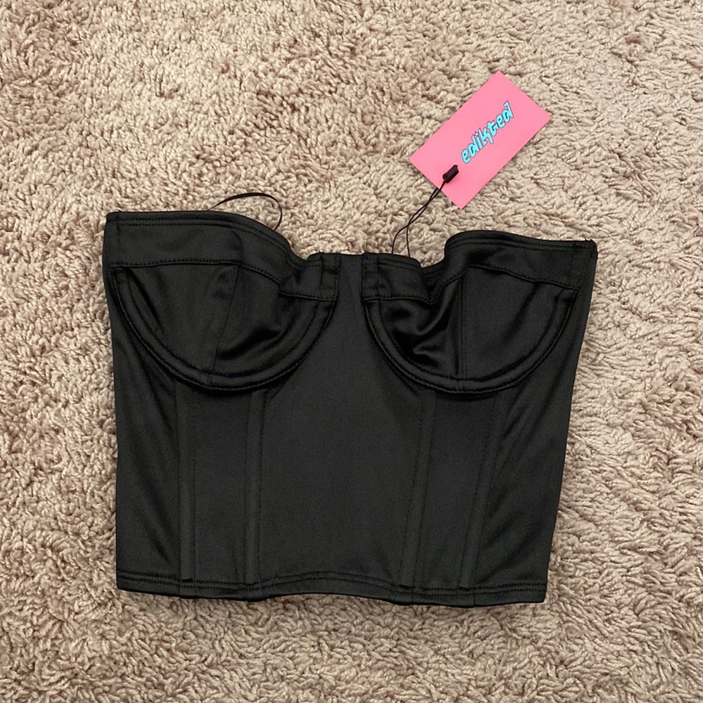 NWT Black corset top